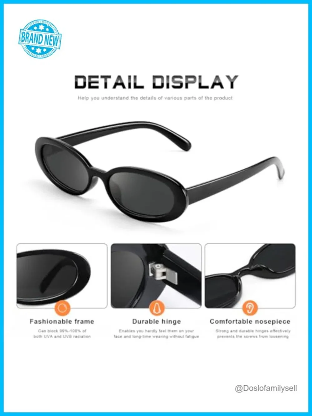 Retro Oval Sunglasses for Women Men Fashion Vintage Driving Shades UV400